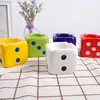 Multicolor Dice AshTray Personalidade Linda Creative Creative Caçalhões Cerâmicos