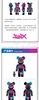 New reservation hero League lol jinkesi building block violence bear bearbrick 400% Wang Sicong's same graffiti hand-made fashion ornament children's gift 28-70cm