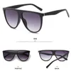 Sonnenbrille Große Damen Vintage Retro Flat Top Übergroße Sonnenbrille Quadratische Pilot Luxus Designer Große Schwarze Sonnenbrille