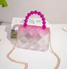 Miúdos Geléia Bolsas e Bolsas Bonitos PVC Mini Crossbody Bags para Mulheres Pequena Carteira Carteira Bebé Clear Beach Sacola