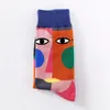 Socks Hosiery 2021秋と冬の眼球トレンディな性格カップルの派手なパターンストッキングharajuku311o