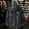 Utomhusjacka 150kg Svart Stora Storlekar plus 6XL 7XL 8XL 9XL 10XL Mens Coats Hooded Removed Man Spring Autumn Camo Blue Hoodies 210927