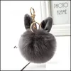 Bierek moda moda urocze puszyste futrzane futrzane wisiorek do ucha królika do torebki pluszowy łańcuch kluczowy ozdoby