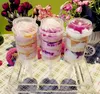 Recipientes transparentes de verão POPU Cupcake Cupcake Plastic Food Lid Bolo Recipiente para Decorações De Party Rodada Ferramenta Ferramenta