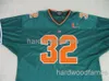 Cusmtom Miami Hurricanes Football Jersey Green Orange Men Lemsed Youth Stitch任意の名前番号xs-5xlを追加