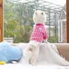 Pet Dog Apartmel Корейский Tusi решетку трикотажного одежды свитер теплые куртки кофты верхняя одежда зимние домашние животные пальто мягкие свитера одежда для маленьких собак Chirstmas X A19