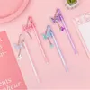 Tjejens hjärta Butterfly Sequins Gel Pennor Set Creative Cute Pen School Cartoon Studenter Presenter Priser Skriver Tools 0.38mm RRA10414