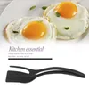 Cooking Utensils 2 in 1 Multifunctional Egg Spatula Pancake Non-Stick Food Clip Tongs Fried Eggs Turner Pancake Pizza Barbecue Omelet Kitchen