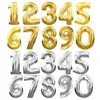 2021 nouveau 32 pouces hélium ballon à air numéro lettre en forme d'or argent ballons gonflables anniversaire mariage décoration événement fête fournitures