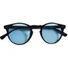 Top Seablue Runde polarisierte Sonnenbrille, UV400, Unisex, Retro-Vintage-Design, Italien importiert, Plankenrahmen, leicht, bequem, 45-23-150, komplettes Brillenetui