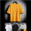 T-Shirts Tees & S Mens Clothing Apparel Drop Delivery 2021 Summer Casual Loose-Fitting Solid-Colored Short-Sleeved Hip-Hop Street Shirt T-Shi