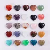 Natural Crystal Stone Party Favor Heart Shaped Gemstone Ornaments Yoga Healing Crafts Decoration 25MM CCF6025