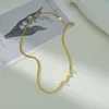 Hängsmycke Halsband 5 Stycke Set Partihandel Rostfritt Stål Kubansk Länk Kedja Kors Kokare Halsband För Kvinnor Charm Jewlery Guld Silver Färg