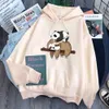Söt Panda och Sloth Print Man's Hoodies Sweatshirts 2020 Winter Fleece Soft Tracksuits Hooded Pullover Ny utomhus sportkläder H0909