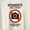 Vetements No Social Media T Shirt Men Men Thirts VTM PO 210420