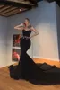 Czarna Elegancka Mermaid Prom Dresses Sweetheart Aplikacje Backless Kobiety Suknie Wieczorowe Długa Party Party Sukienka Custom