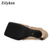 Eilyken 2021 New Fashion Autumn High Heels Women Pumps Sexy Mesh Square Toe Shallow Female Apricot Black Party Shoes 210331