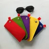 Soft Eyeglass Bolsa Candy Color Sunglasses Case 12 Cores Óculos Óculos Óculos Bag Eyewear Accessoires para Mulheres Homens