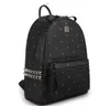 Skórzany styl Student Travel plecak Wysokiej jakości mężczyźni męskie torby nitu słynne torebki projektant dziewcząt dla chłopców moda szkolna torba 2137