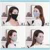 Masks Festive Party Supplies Home & Gardenmasks Bling Sequins Fashion Women Ice Silk Er Shiny Ear-Hanging Ering Washable Reusable Mouth Mask