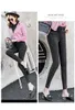 Koronkowa Skinny Jeans Kobieta Jesień Moda Chłopak Płukanki Elastyczne Dżnowiłe Spodnie Ołówek Slim S Spodnie Imitacja Jean Femme 210629