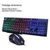 Gaming Keyboard and Wired Mouse Combo Set LED Light Backlight Computer PC M5TB