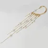 Dangle Chandelier Vintage Pearl Tassel Ear Wrap Crawler Brincos para Mulheres Partido Não-Piercing Longo Pendurado Gancho Casamento Jewelry232R