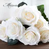 Sztuczny jedwab 1 Bunch Rose Floral Bukiet Fake Flower Origining Table Wedding Decor Party Accessory