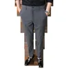 Korean Plaid Business Dress Pants Men Spring Summer Casual Pants Office Social Formal Pants for Men Trousers Pantalon Homme 210527