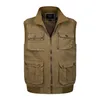 Men Large Size XL-4XL Fit Vest Male High Quality Sleeveless Comfortable Jacket Homme Classic 100% Cotton Tactical Waistcoat 210923