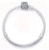 Pulseira da moda joias original autêntica prata esterlina 925 cristais mulheres casamento melv22