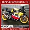 Honda CBR900 CBR954 RR CBR 954 900 RR CC 2002 Repsol Yellow 2003 Bodys 61NO.58 CBR 900rr 954rr 900cc 02-03 CBR954-RR CBR900RR CBR954RR 02 03 OEM 페어링