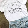 Salva Pianeta T-shirt Mountain Graphic Tees Donna Estate Manica corta Art Top Moda Slogan Tumblr T Shirt Top in cotone 210518