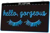 LD7106 To Lashes Hello Wunderschönes LED-Lichtschild mit 3D-Gravur, Großhandel und Einzelhandel