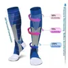 Sportstrumpor par/set komprimering som kör strumpor 20-30 mmHg Medeical Nursing Athletic Football Soccer SocksSports