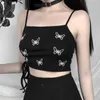 Traf Crop Tops For Girls Corset Camis Y2k Women Gothic Clothing Vintage Aesthetic Sexy Chest Binder Bra 22064P 210712