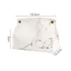 Storage Bags Tissue Box Container Leather Modernized Marble Pattern Towel Napkin Paper Holder Table Decoration For Home Car JY