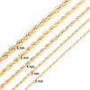 High Quality Gold Plated Chain Stainless Steel Necklace for Women Men Golden Fashion Twisted Rope Chains Jewelry Gift 2 3 4 5 6 7mm