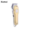 Kemei 134 10 W Poderosa Máquina de Cortar Cabelo Elétrica para Homens Barbeiro Aparador Cortador Sem Fio Máquina de Corte de Cabelo Kit de Cuidados Todos Corpo de Metal 220212