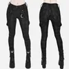 Plaid Pant Gothic Punk Pant High Waist Fashion Tight Multi Pocket Zipper Y2k Long Bottoms Streetwear Woemn Pencil 211124