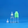 100 Sets/Lot 5ml PET Plastic Dropper Bottles With Child Safety Proof Caps & Long Thin Top Tips Drop Liquid Vapor Vapt Juice Oil 5 mL