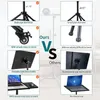 Projectorstandaard, stevige duurzame metalen laptop statief staan ​​met wielen, opvouwbare vloertribune (31,9 inch-61 inch)