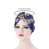 Floral Printing Dames Turban Bonnet Top Knot Inner Hijab Caps Afrikaanse Twist Headwrap Dames Hoofd Wraps India Hat Hijabs Cap 2021