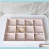 microfiber jewelry pouch wholesale beige Veet Jewelry Trays Organizer Display Adn Storage Felt Earring Box Ring Holder Pouches Bags