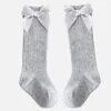 DHL Baby Girls Socks Toddlers Bow Long Sock Kids Knie High Soft Cotton Mesh Spaanse stijl Kinderen 0-3 jaar Ademende sokken