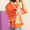 女性Tシャツ夏のファッションバットウィング半袖プリントTシャツカジュアルラウンドネック緩いチュニックトップスシェンズフェムミXL 210515