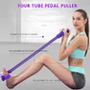 4 Tubes Fitness Pull Up Elastic Bands With Yoga Band Training Abdominal Resistance Bands Multifunctional Home Workout Equipment H1026