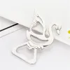 NewPersonalized Beer Bottle Opener Alloy Metal Animal Swan Shapes Hollowing Openers Passande Bröllop Souvenir Party Favor ZZA6663