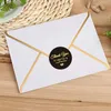 500pcs 1inch 1.5inch Thank You Paper Adhesive Stickers Gift Box Baking Bag Package Envelope Business Party Label Decor