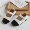 Filles chaussures enfants espadrilles décontractées Patchwork princesse chaussures en cuir bout carré bébé vague Mary Janes chaussure tout-petits sandales